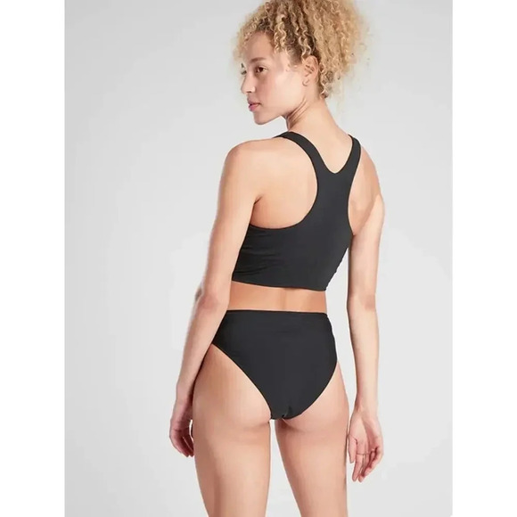 Athleta Conscious Crop Bikini Top Black Size M - Picture 3 of 7